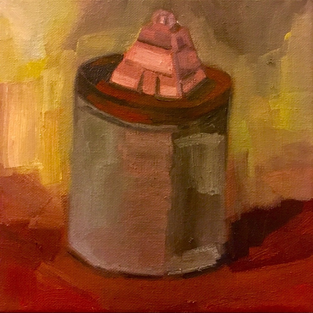 Small square STILL LIFE Alla Prima oil painting